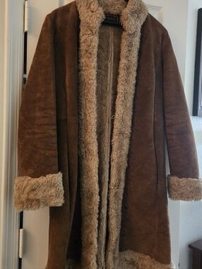 Guess Faux Fur Coat in Camel